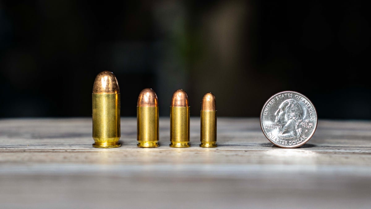 .45, .380, .32 and .25 ACP rounds