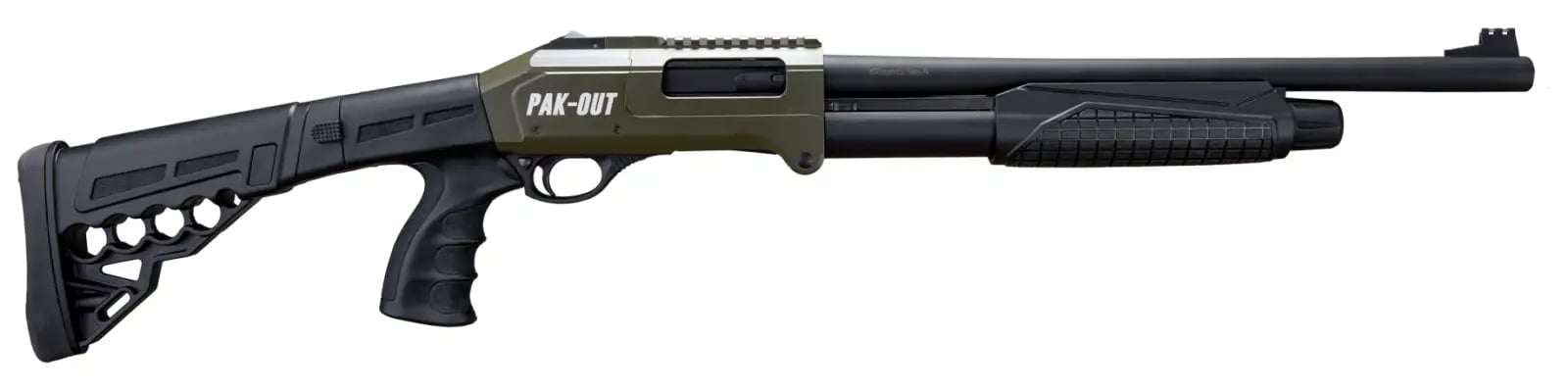 RIA USA PK-12 Pak-Out Long 12 Gauge 4+1 18.5 Barrel Folding Spring-Assisted Pump Shotgun
