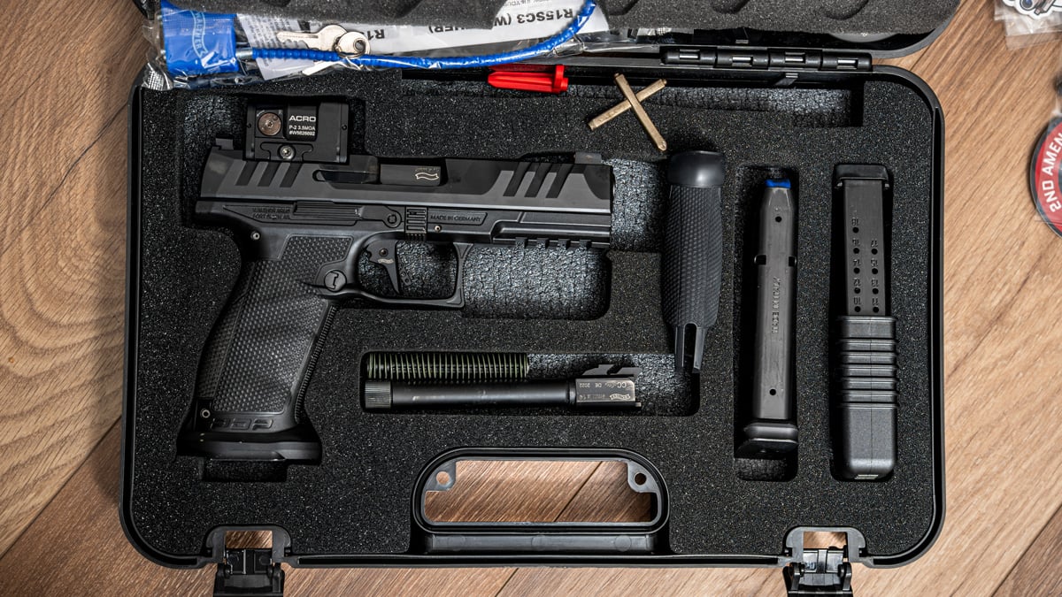 Walther PDP Pro Acro Full Size handgun in case
