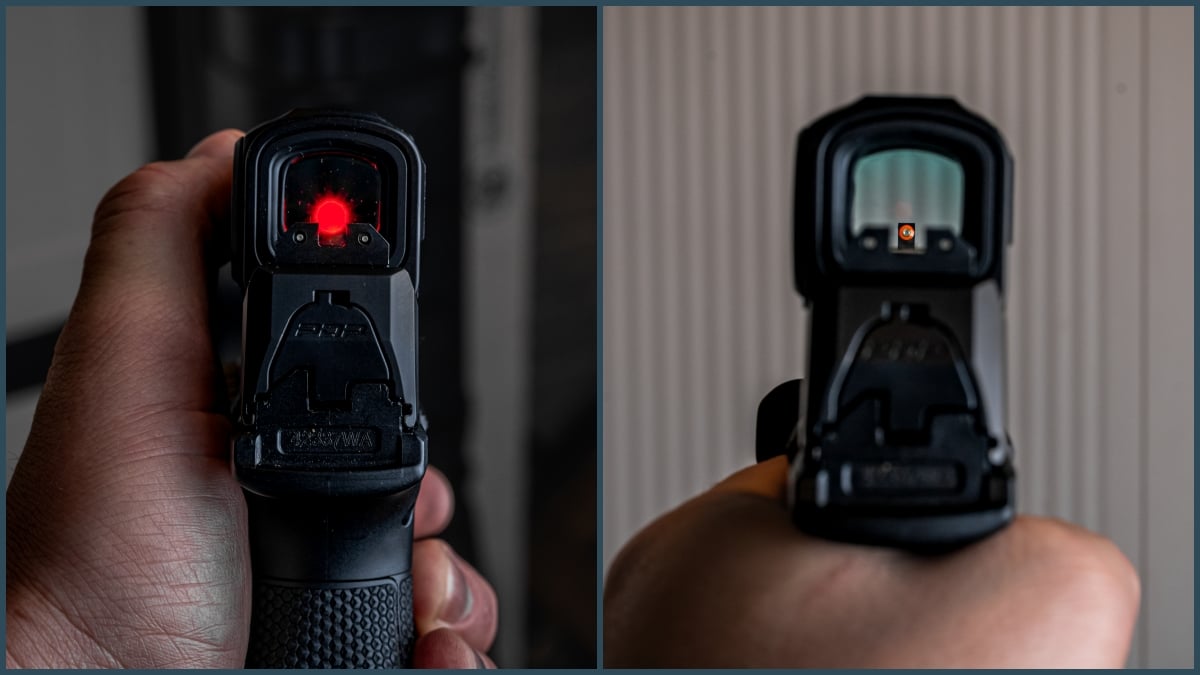 red dot sight on Walther PDP Pro Acro Full Size handgun