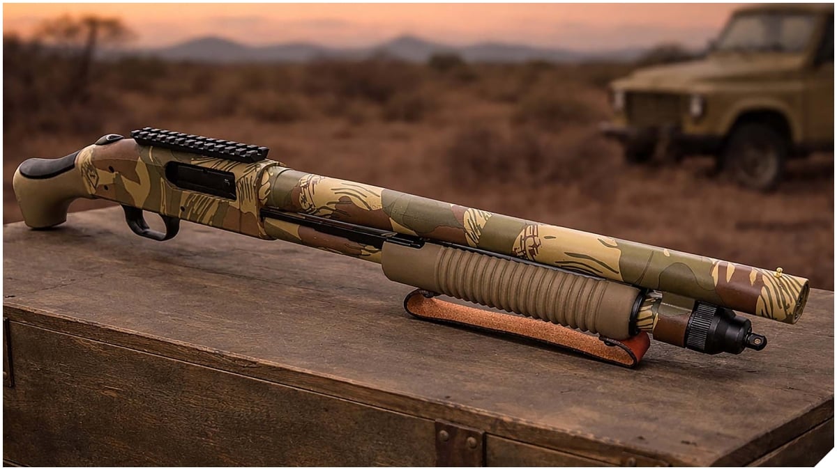 New: Mossberg 590 Bliksem 12 ga in Brushstroke Camo