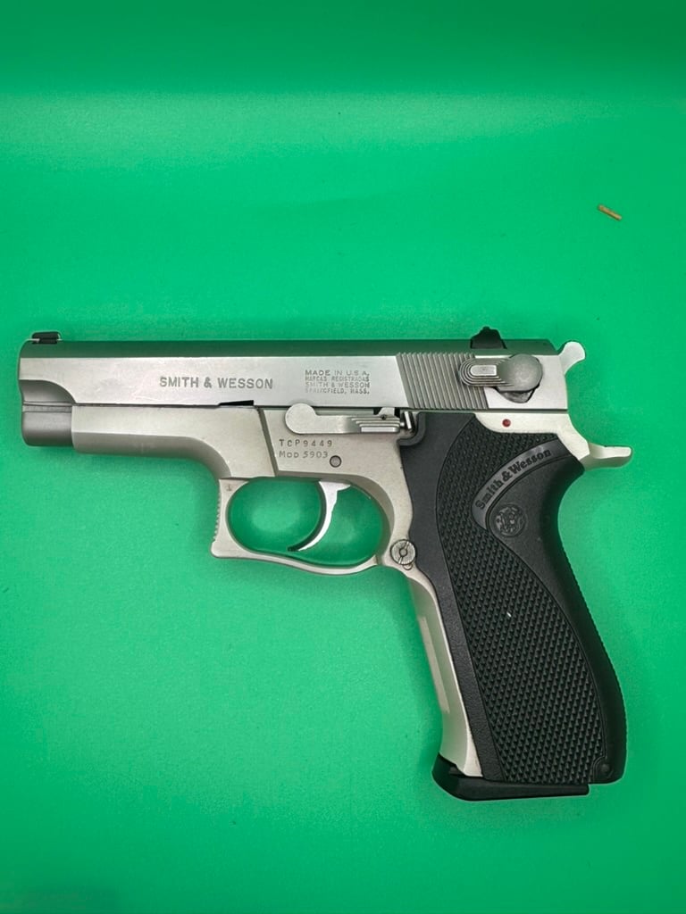 Smith & Wesson 5903 9mm Pistol Stainless 4in Barrel Semi-Automatic
