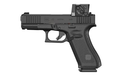 GLOCK 45 GEN 6 COA, Semi-automatic, Striker Fired, Polymer Frame Pistol, Full Size, DLC Finish, Fixed Sights, Aimpoint COA Optic, 17 Rounds, 3 Magazines
