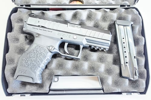 WALTHER MODEL  PPX IS CHAMBERED IN 9MM