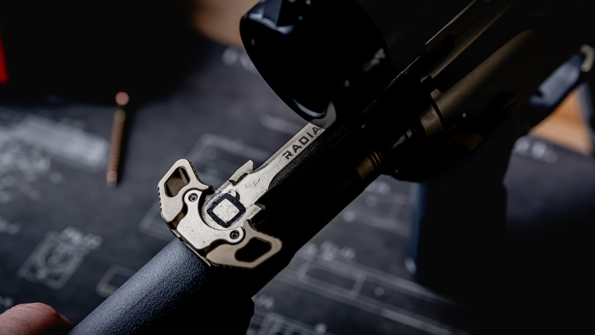 Radian Raptor charging handle on Q Sugar Weasel