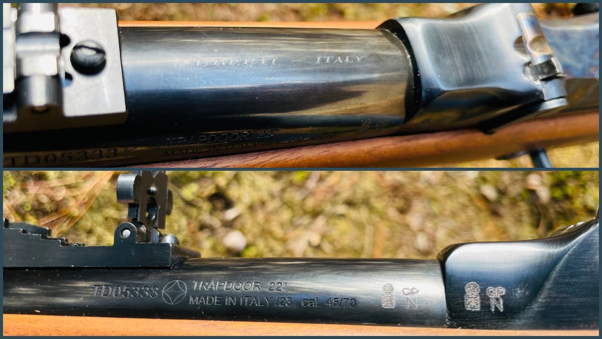 Uberti Springfield Trapdoor Carbine engraving details