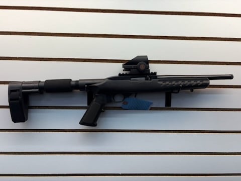 Ruger 22 Charger .22 LR Pistol, 10" Barrel Threaded Barrel SB Tactical Brace