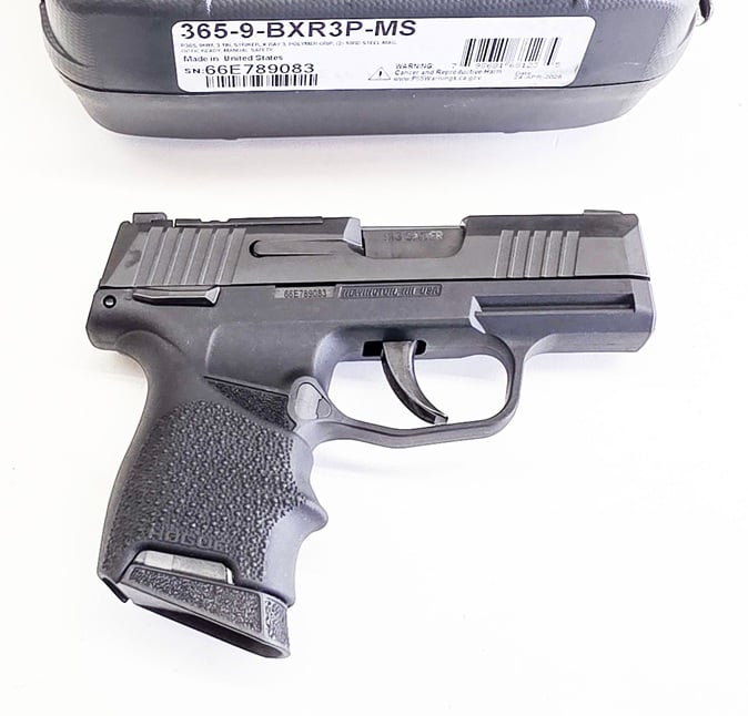 SIG SAUER UNFIRED SIG P365 CHAMBERED IN 9MM