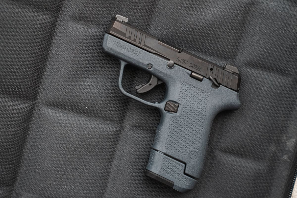 the new Ruger LCP Max with the Magpul EHG RG380 grip