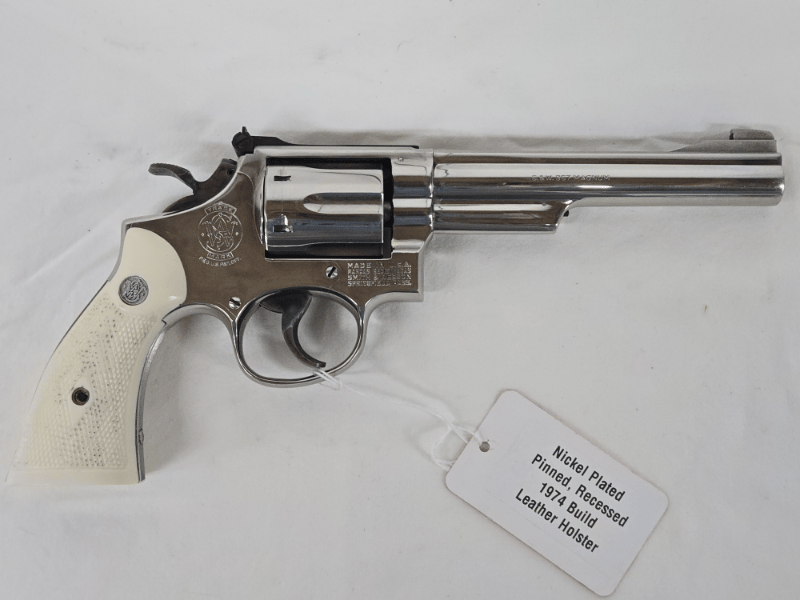SMITH & WESSON 19-3 Nickel Plated, Pinned Recessed 1974