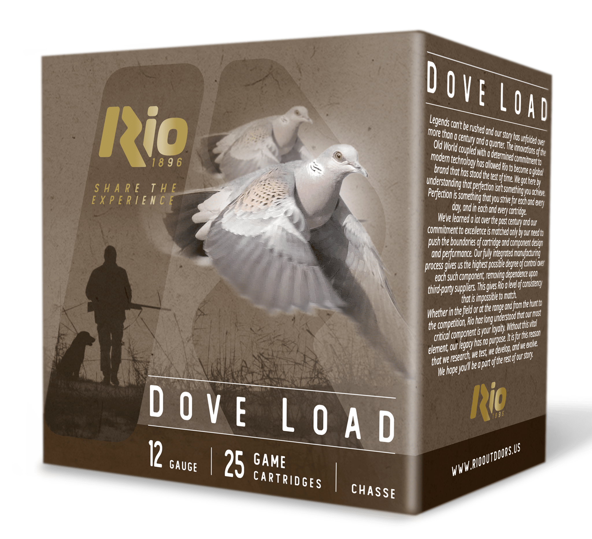 RIO RDL32HV75  DOVE LOAD 12G  2-3/4  7-1/2   25/10