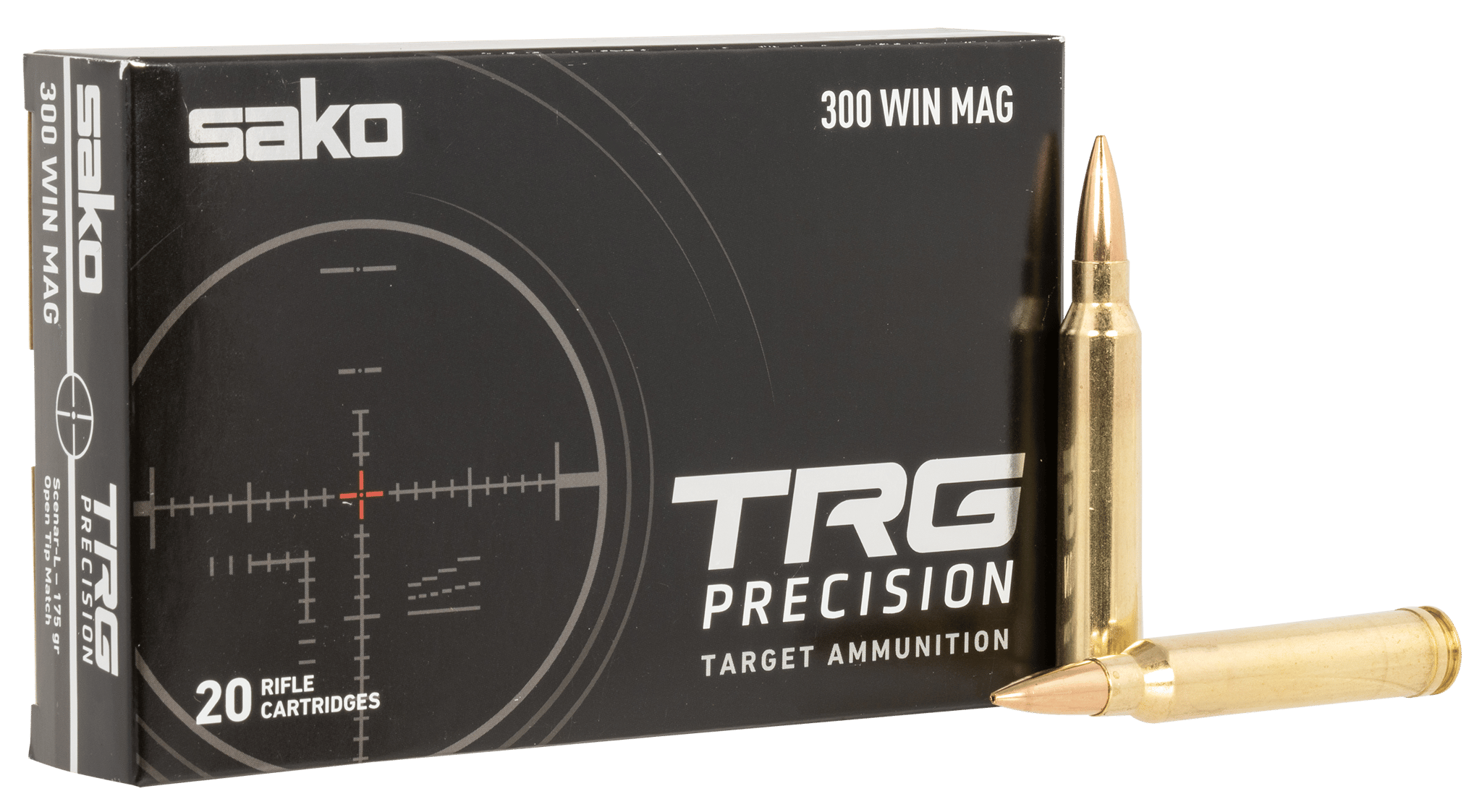 Sako Open Tip Match .300 Win Mag 175 gr 20rds Rifle Ammo for Precision Open Tip and Match Shooting - JASTRG300WM175B