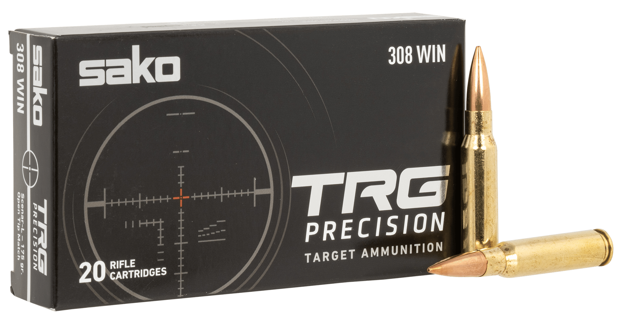 Sako Open Tip Match .308 Win 175 gr 20rds Rifle Ammo for Superior Accuracy Open Tip and Competitive Shooters - JASTRG308W175B