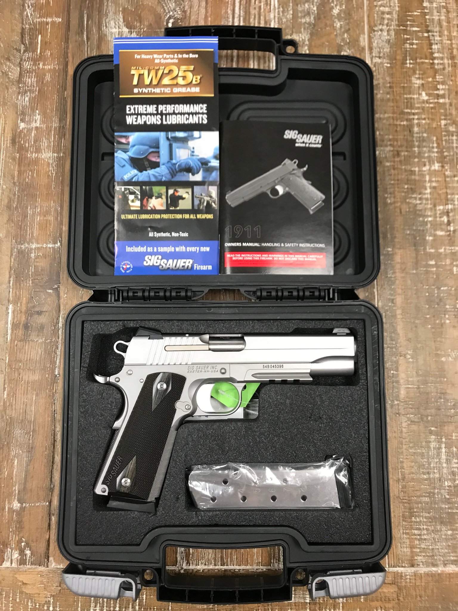 SIG SAUER 1911 STAINLESS CA COMPLAINT RAIL