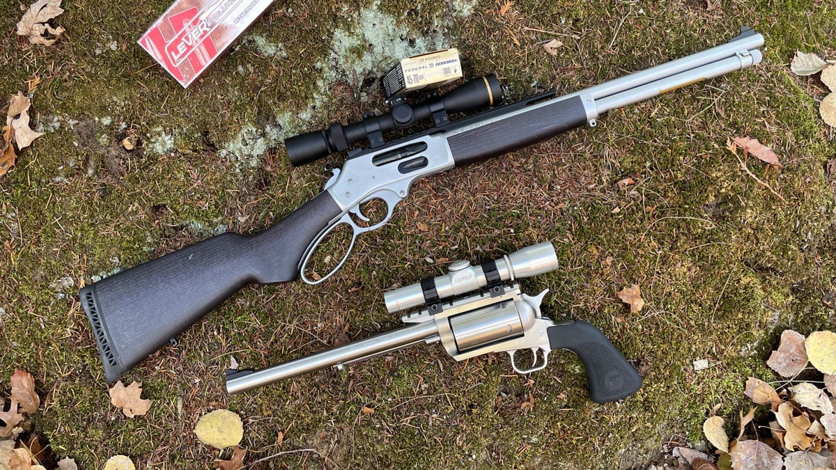 Magnum Research Biggest, Finest Revolver (BFR) and Henry Repeating Arms All-Weather Side Gate