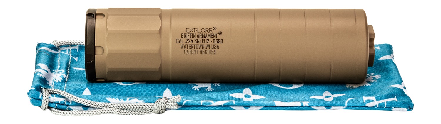Griffin Armament Explorr 224 Utility Mount Suppressor GAEU2FDE-W