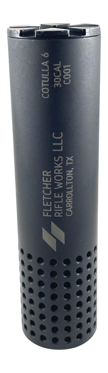 Fletcher Rifle Works Cotulla 6 30 Cal Muzzle Brake 1.375×24 Black Stainless