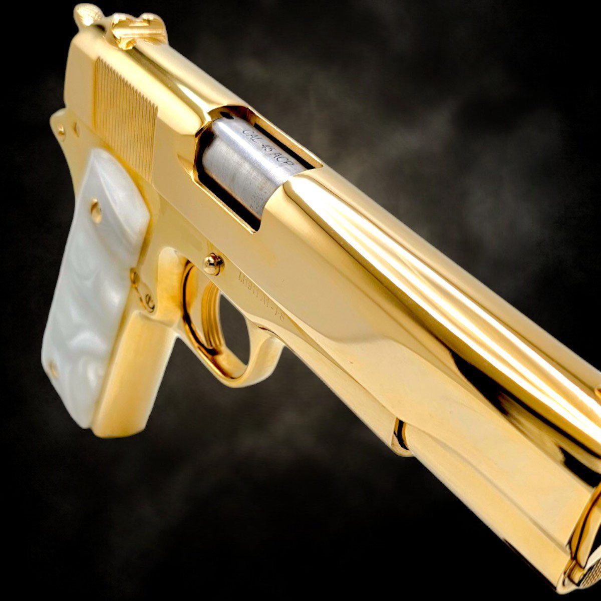 ROCK ISLAND ARMORY 1911 - 24K Gold Plated - Mirror Finish Polishing - Full Size .45 acp