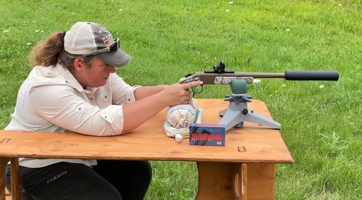 shooting CVA Scout V2 handgun with Banish 46-V2