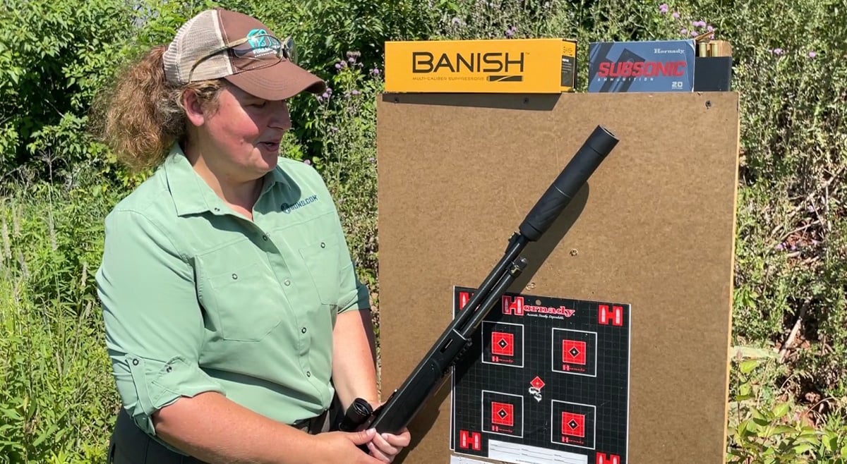 author with Henry X-Model and target