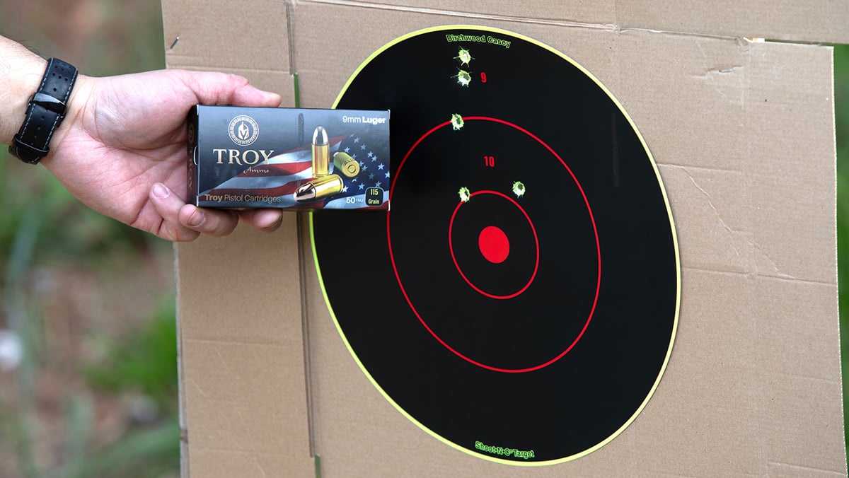 target with 9mm ammo