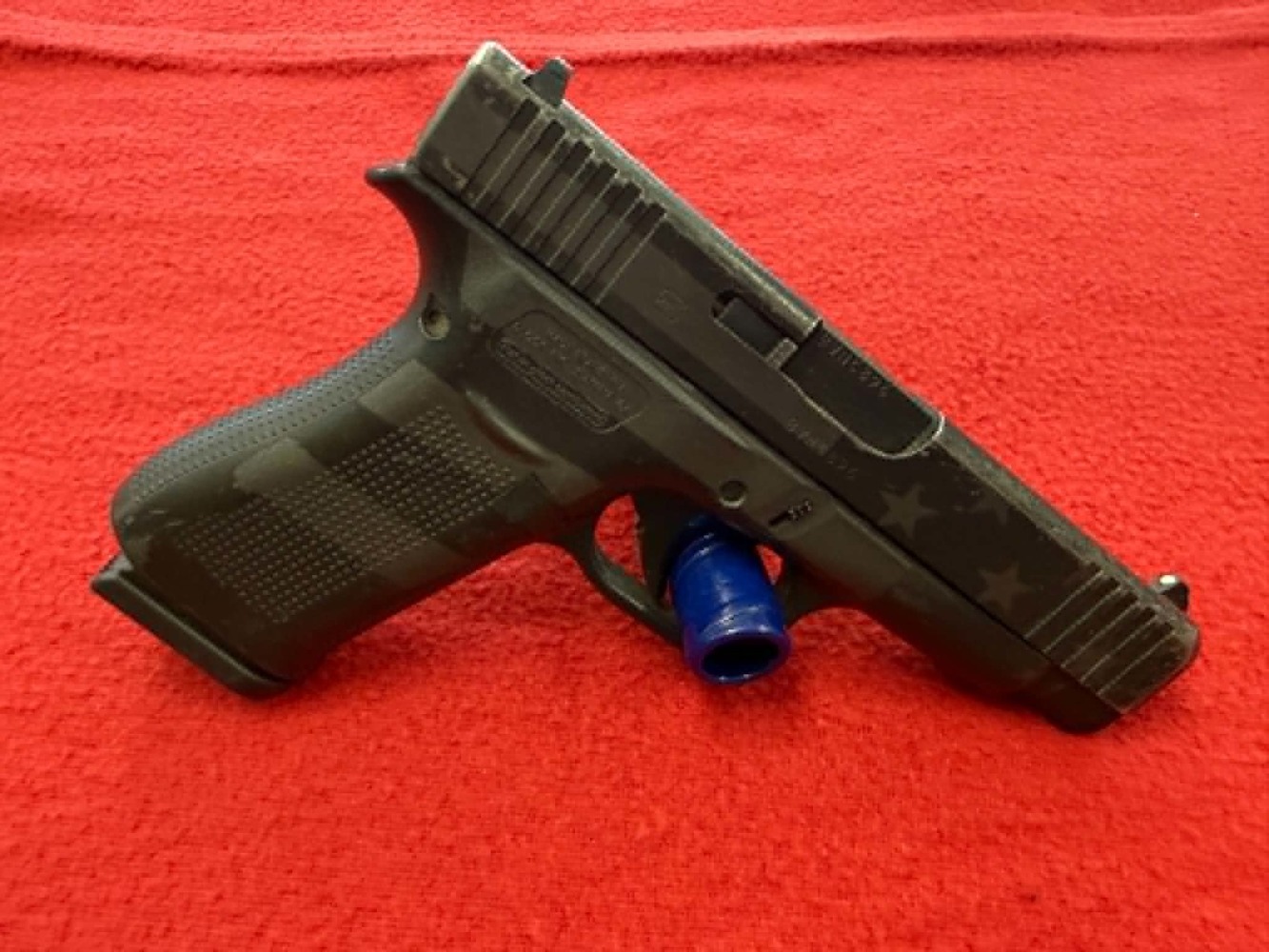 GLOCK 48 G48 CUSTOM CERAKOTE JOB AMERICAN FLAG