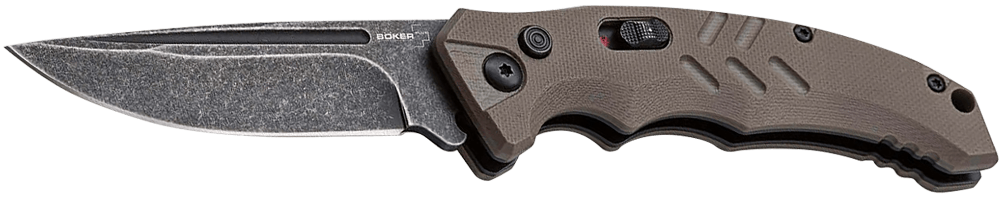 Boker Plus Intention II Auto/Folding Knife Drop Point, Coyote Brown