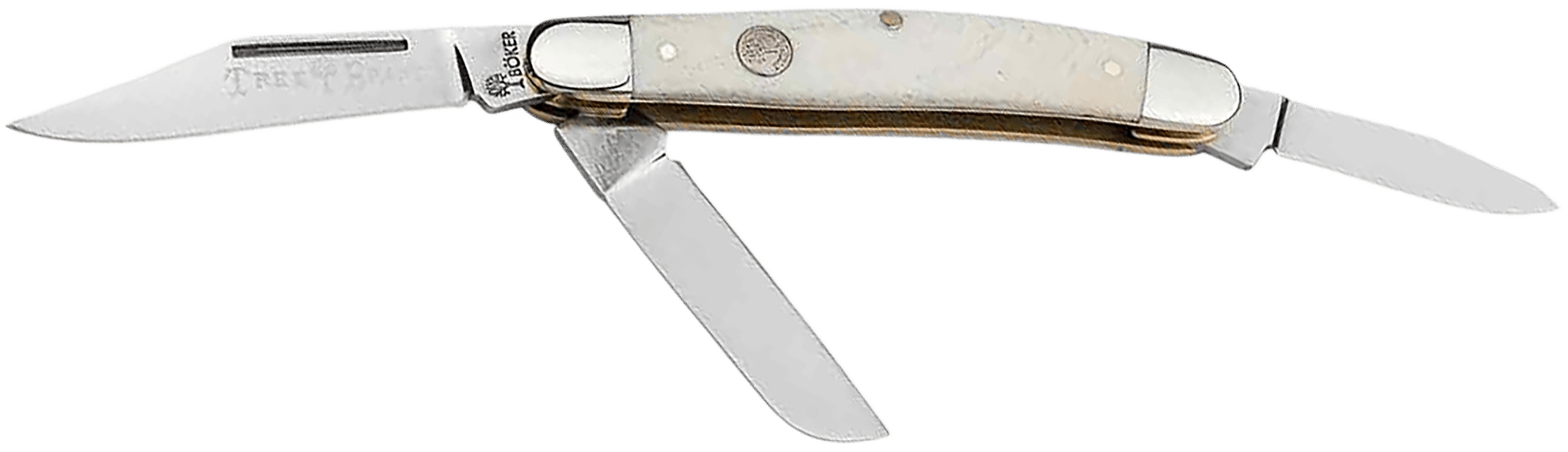 Boker Manufactory Traditional Series 2.0 Medium Stockman Folding Knife Clip Point/Sheepsfoot, White