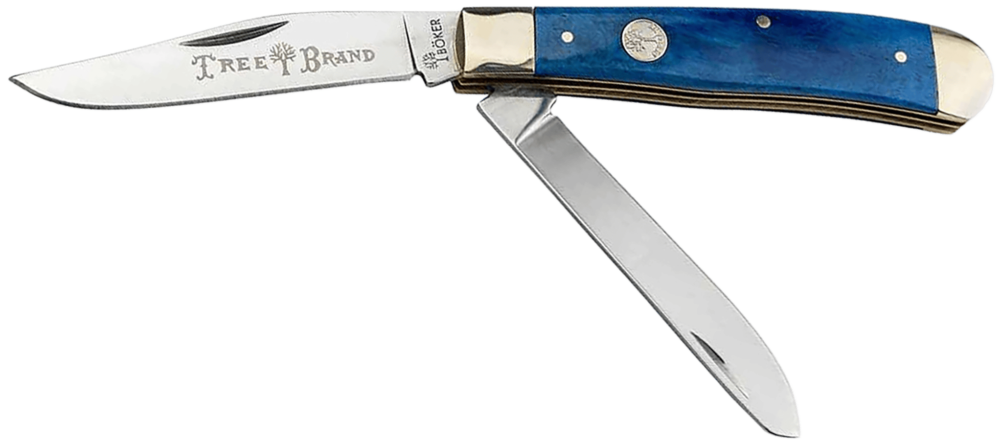 Boker Manufactory Traditional Series 2.0 Trapper Folding Knife Clip Point/Spey, Blue