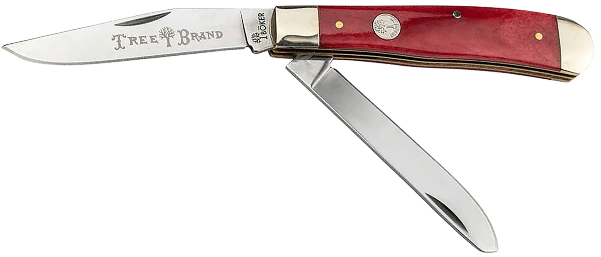 Boker Manufactory Traditional Series 2.0 Trapper Folding Knife Clip Point/Spey, Red