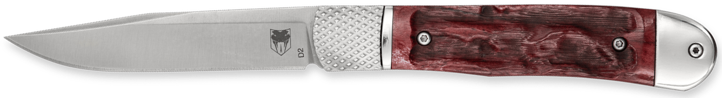 CobraTec Knives Trapper Hidden Release Folding Knife Drop Point Red - Innovative Hidden Release Design, Ideal for EDC and Collectors - CTTHRRED