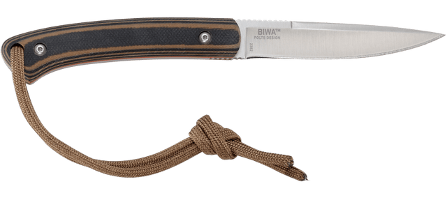 CRKT Biwa Fixed Blade Knife w/ Sheath, 3.02", Black/Brown - 2382C