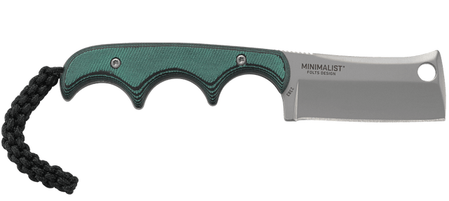 CRKT Minimalist Fixed Knife Cleaver, Green