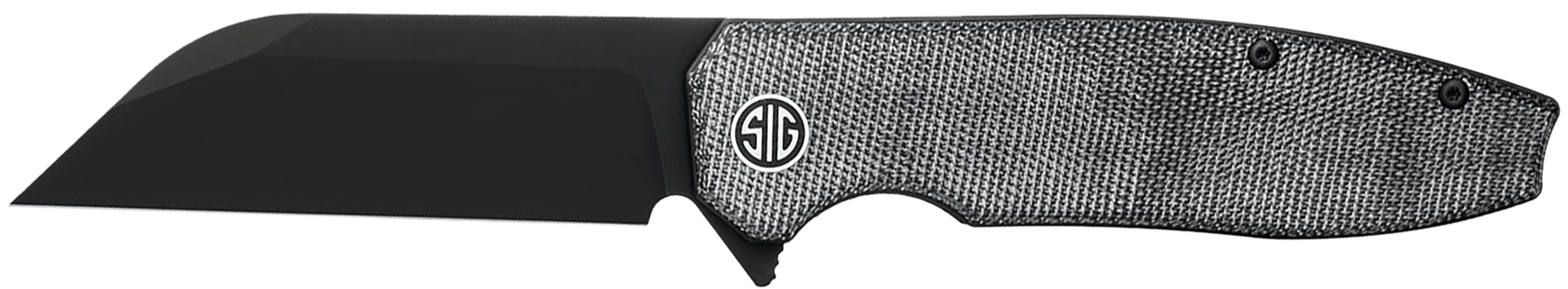 Eikonic Knife Company KA8BB Karak  3.25 Folding Wharncliffe Plain Black PVD Nitro-V Blade, 4 Salt & Pepper Micarta Handle