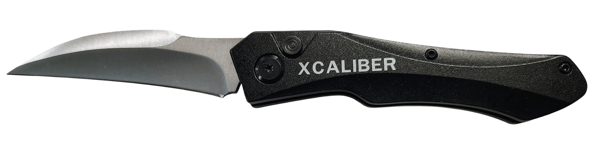 Xcaliber - 728881687645 - 3.25 Folding Automatic Sheepsfoot Plain Black Knife