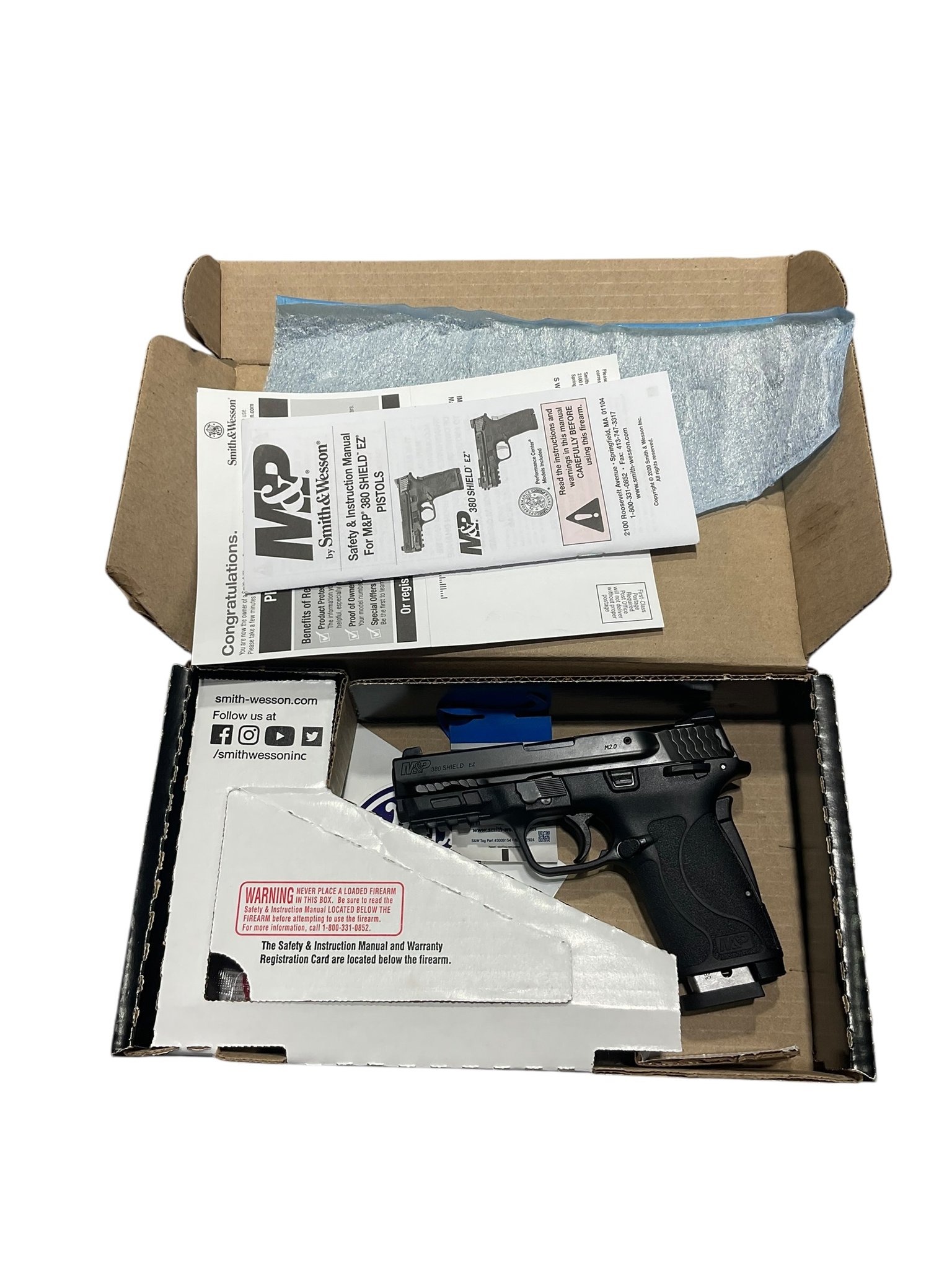 SMITH & WESSON M&P380 SHIELD EZ MANUAL THUMB SAFETY