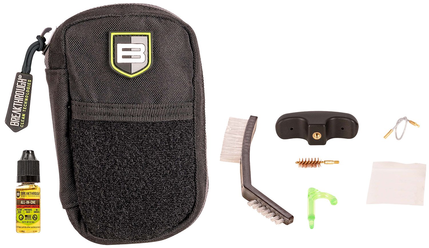 Breakthrough Clean Badge .44 Cal/.45 Cal Pull-Through Cleaning Kit w/Molle Pouch