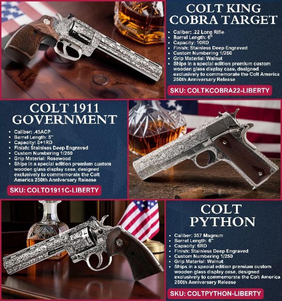 COLT 250th Anniversary Commemorative 3 Gun Set #18 of 250