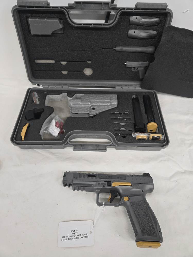 CANIK SFX Rival w/Hard Case, 3 Mags, Optic Plates, Optic, Holster, and More