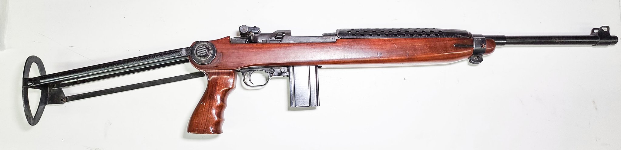 UNIVERSAL FIREARMS MODEL M1 CHAMBERED IN .30 CAL HAS A RARE UNDER-FOLDING STOCK