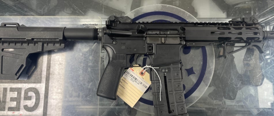 RADICAL FIREARMS Radical Firearm, RF-16, Semi Auto, AR Pistol, 5.56/223, 8", Black,  Shockwave Pistol Blade Brace, UTG Hand Stop
