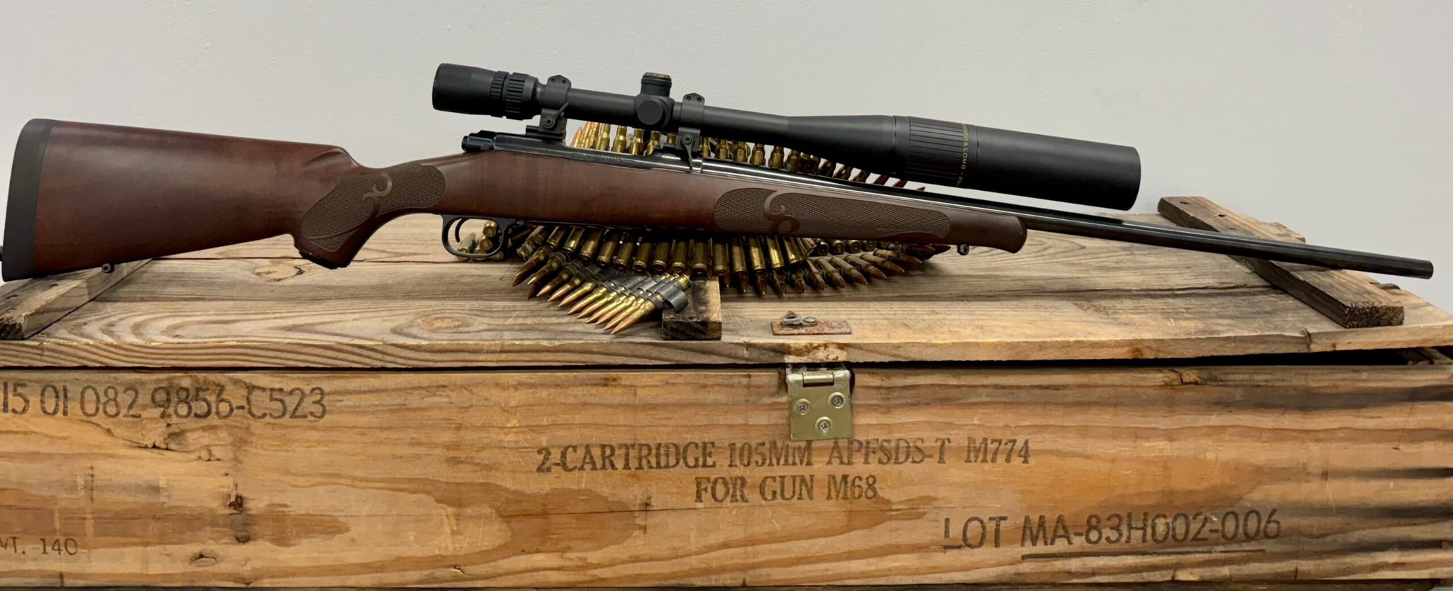 WINCHESTER Winchester model 70 270 WSM bolt action rifle blued 24" w/ scope