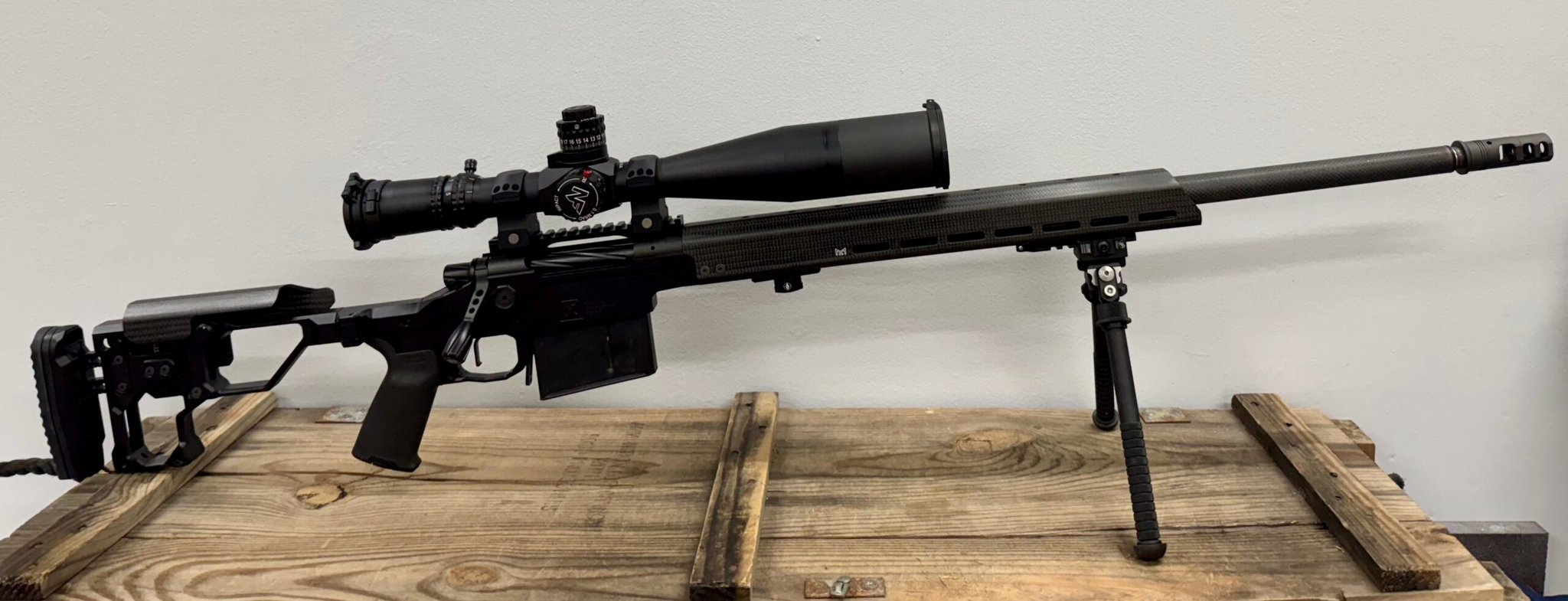 CHRISTENSEN ARMS Christensen Arms .338 Lapua, Model 14, Black, 26", Nightforce Beast Scope, Atlas Bipod, 1 Mag, Surefire Muzzle Break