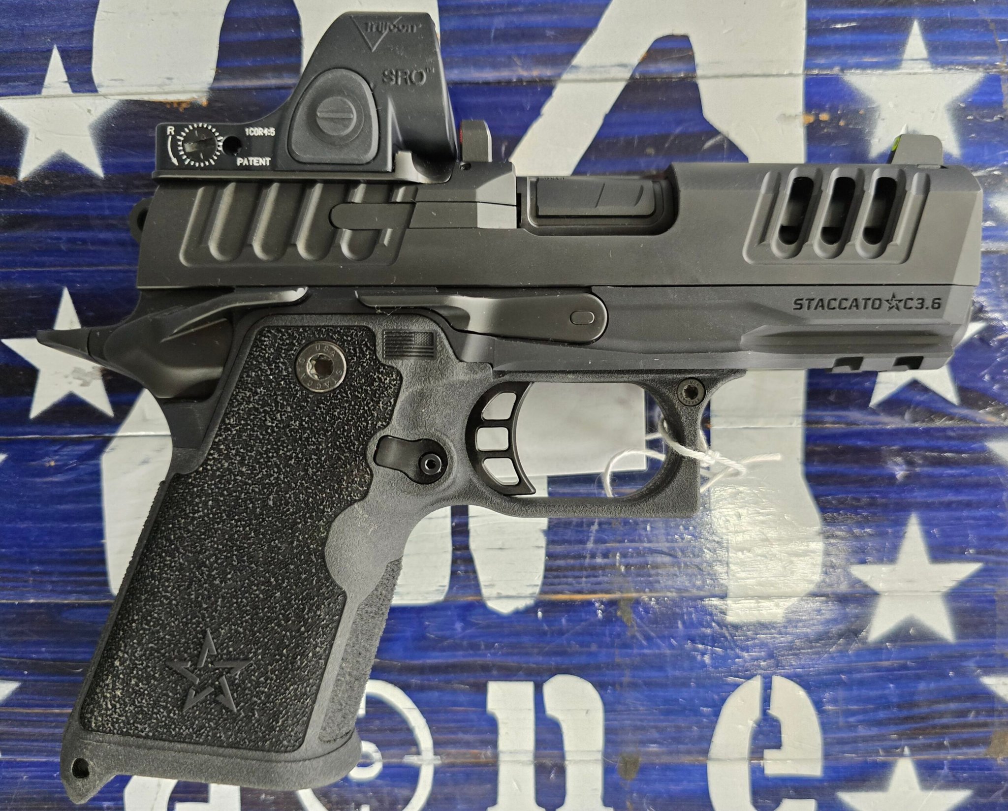 STACCATO STACCATO HD C3.6, TRIJICON SRO 5.0 MOA, SEMI AUTO, BLACK. 3.6", OEM BAG