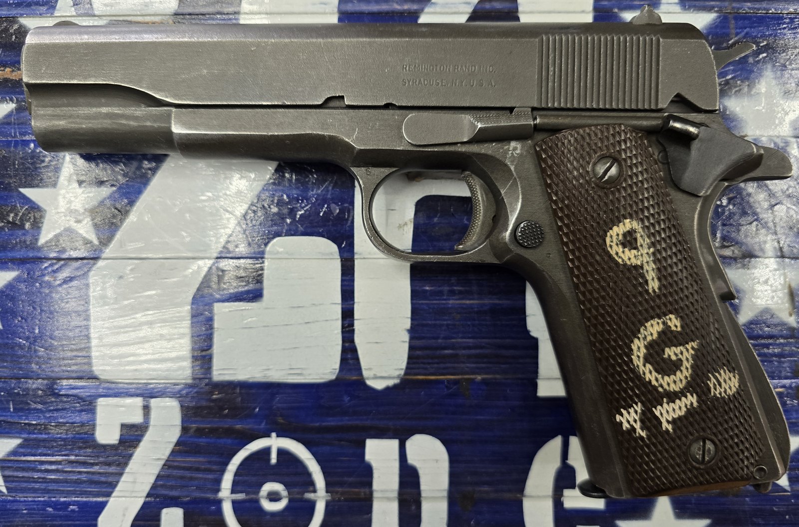 REMINGTON RAND Remington Rand 1911A1 45ACP Semi Auto Pistol, Black 5"