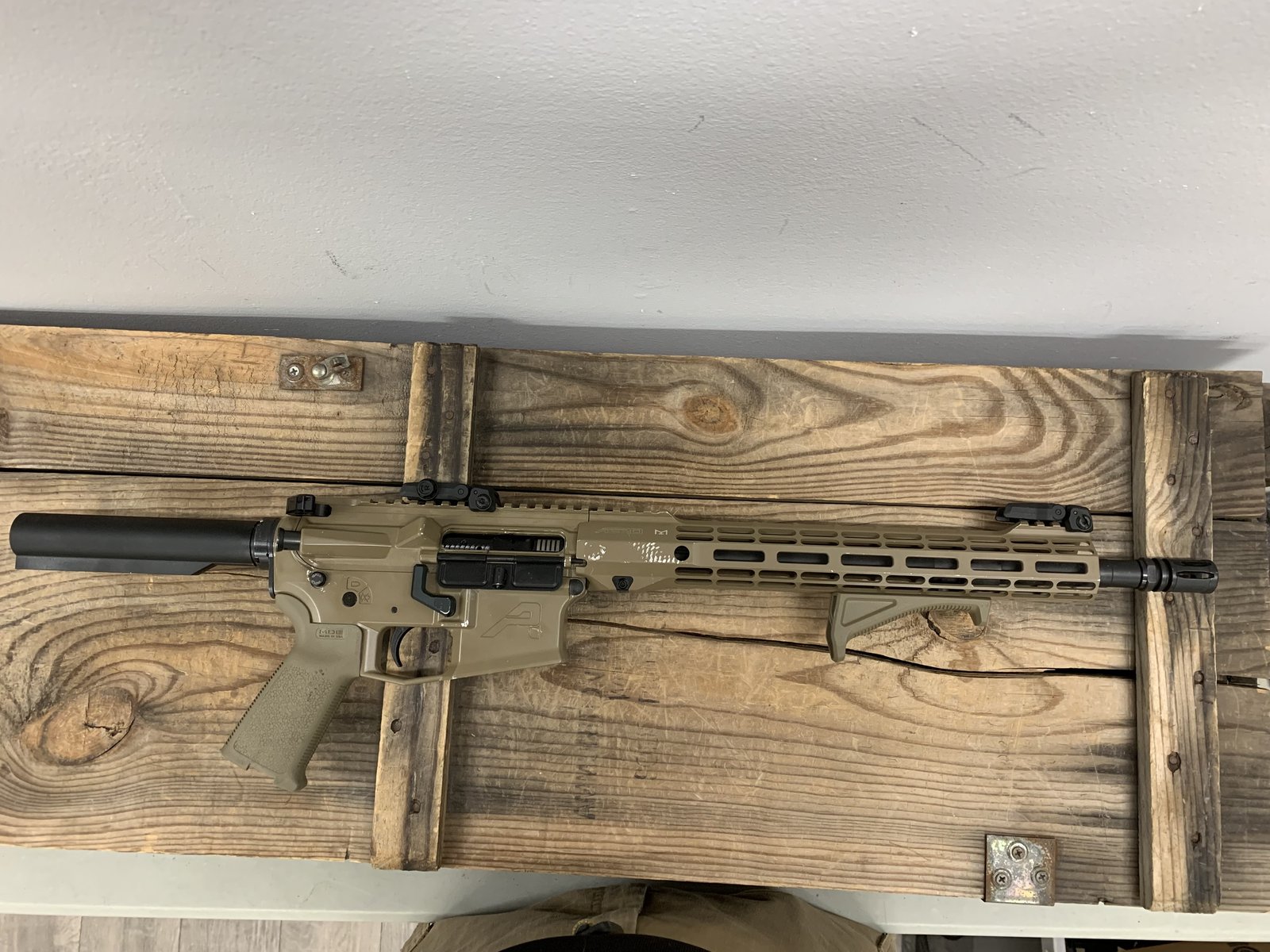 GREAT LAKES FIREARMS GLS M4E1 Pistol, FDE, Magpul Handguard, Pistol Grip, Angled Foregrip, Magpul Pisol Grip, 10 + 1 Capacity