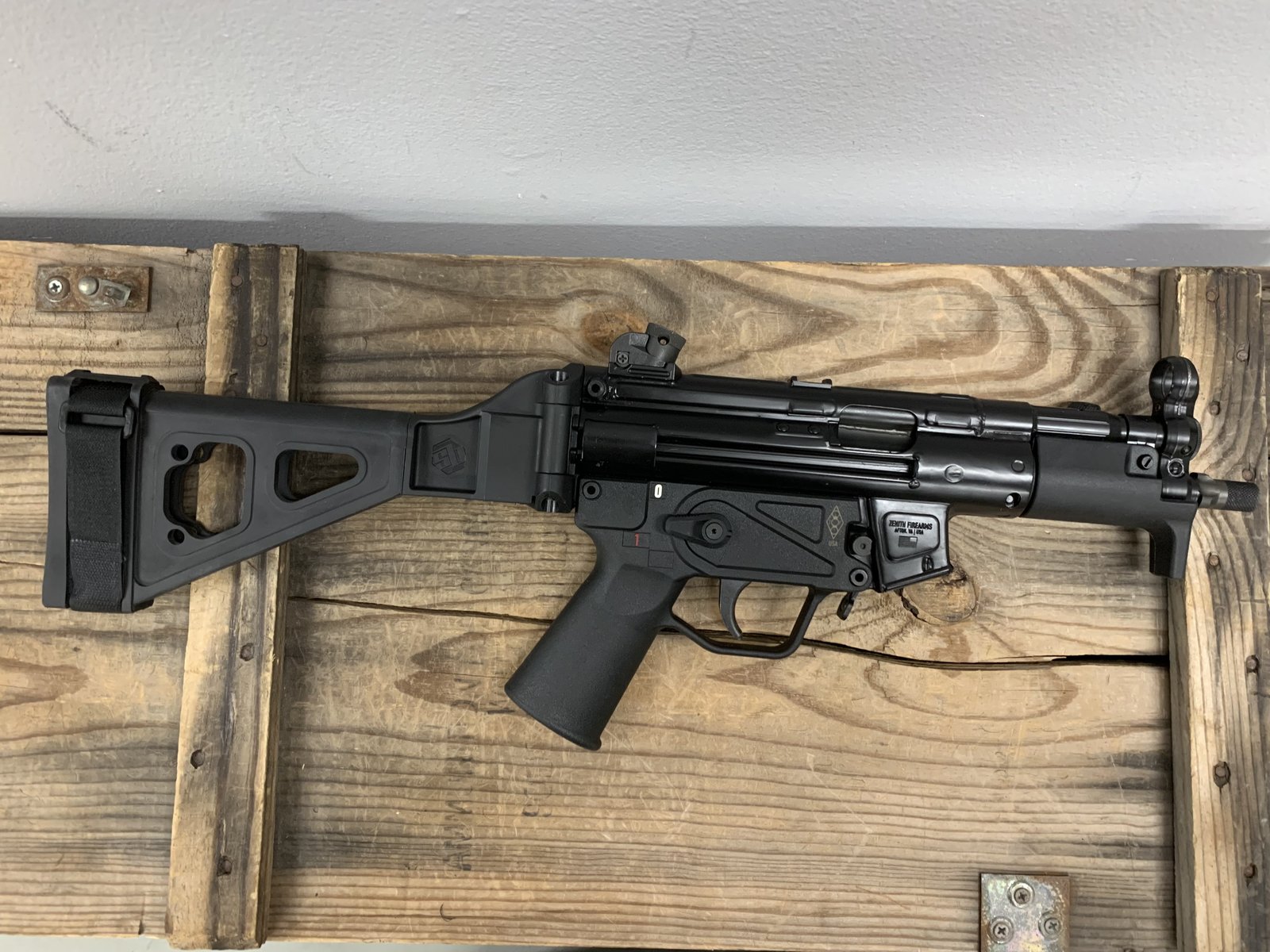 ZENITH FIREARMS Zenith Firearms, ZF5-P, Semi Auto, 9mm, 6", Black, OEM Black Gun Bag, Folding Stock, Maglocked