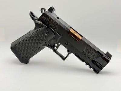 JACOB GREY FIREARMS TWC HEX  PISTOL Ported Barrel and Slide - MIDNIGHT BLACK, Rose Gold Barrel, 2 - Magazines