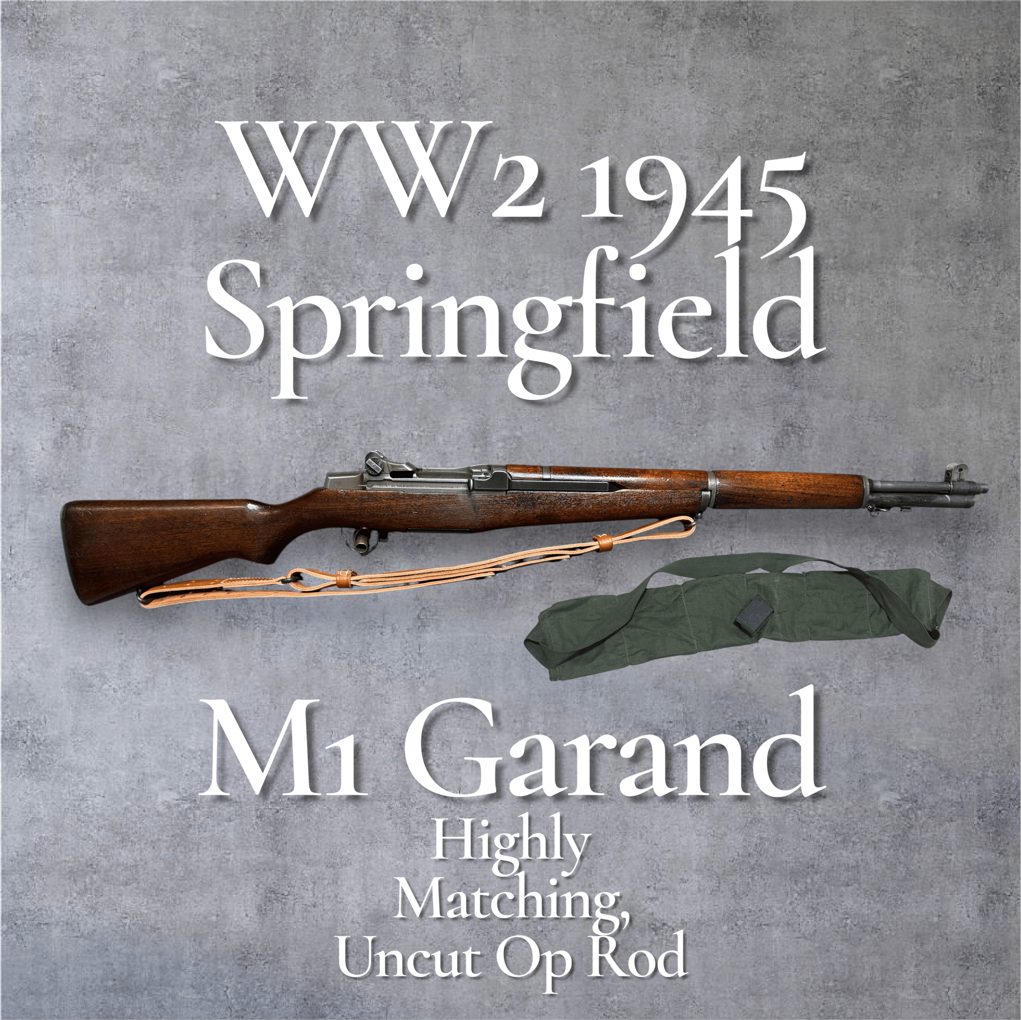 SPRINGFIELD ARMORY M1 Garand WW2 1945 US Rifle .30-06 sprg