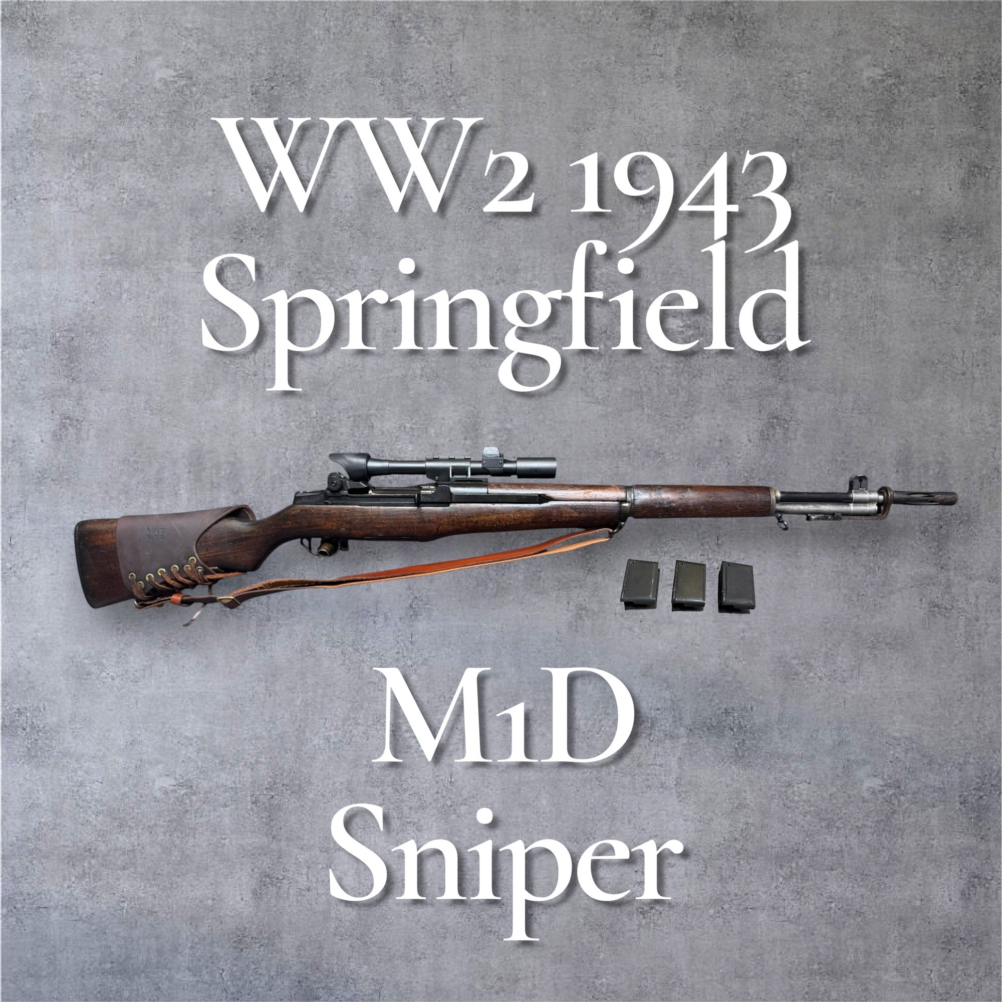 SPRINGFIELD ARMORY M1 Garand M1D Sniper Rifle WW2 1943 .30-06 sprg